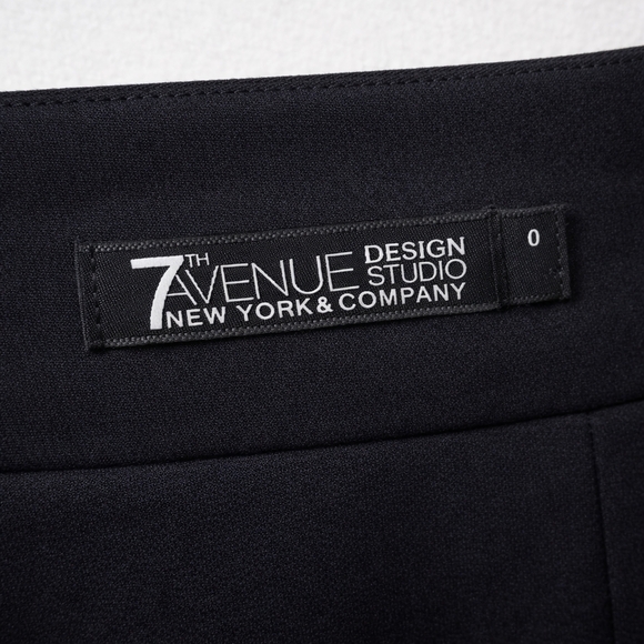 NWT 7th Avenue Asymmetrical Cascading Black Ruffle Suiting Stretch Skirt - Picture 5 of 5